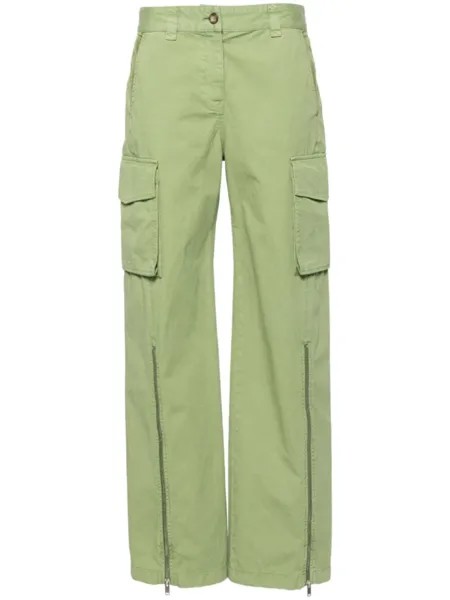 Прямые брюки карго Stella McCartney, зеленый