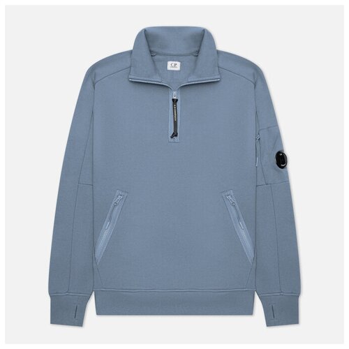 Мужская толстовка C.P. Company Diagonal Raised Fleece Half-Zip Neck синий , Размер S