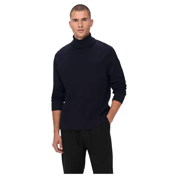 Свитер Only & Sons Phil Roll Neck, синий