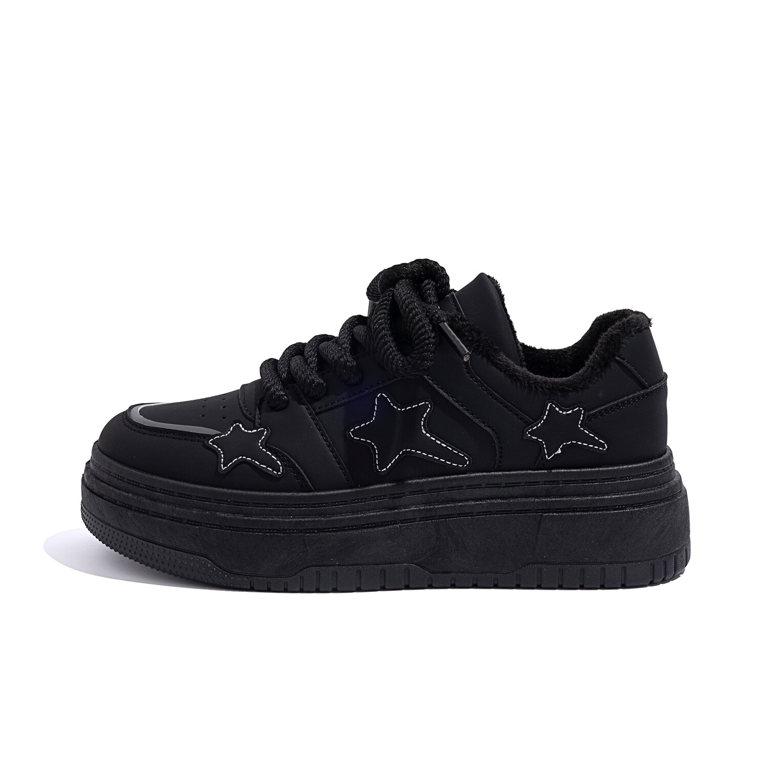 Кроссовки HUANQIU Skateboarding Shoes Women's Low-top Black, черный