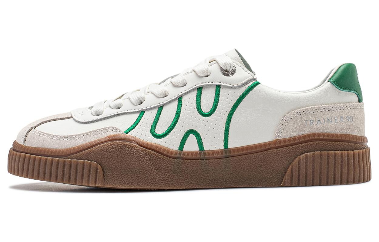 Кроссовки LINING Yunchuan Skateboarding Shoes Women's Low-top, зеленый