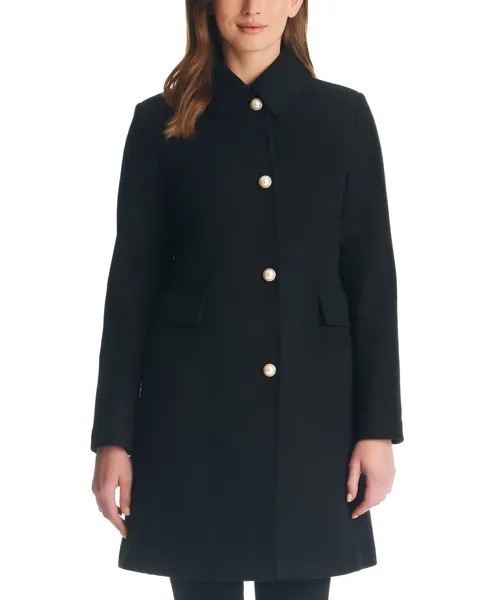 Женское однобортное пальто на пуговицах с искусственным жемчугом kate spade new york, черный