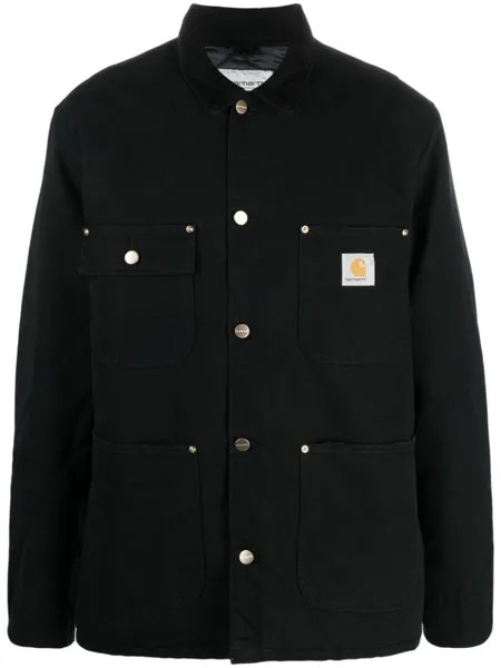 Carhartt WIP куртка-рубашка с нашивкой-логотипом, черный