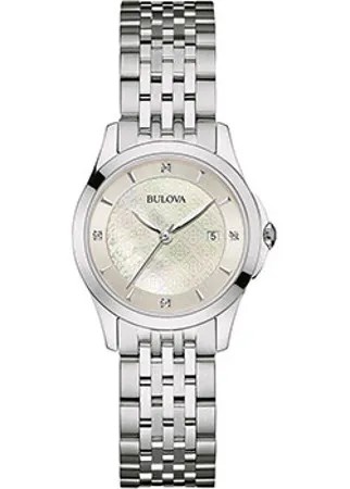 Японские наручные  женские часы Bulova 96S160. Коллекция Diamonds
