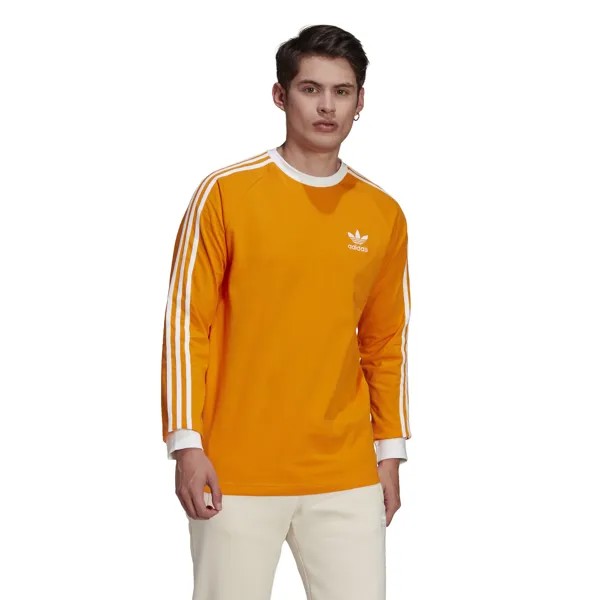 Лонгслив мужской Adidas 3-Stripes Ls Tee оранжевый L