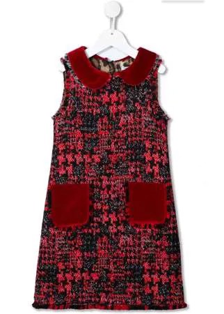 Dolce & Gabbana Kids твидовое платье без рукавов