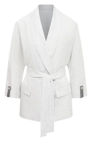 Жакет из хлопка и льна Brunello Cucinelli