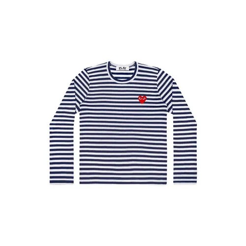 Лонгслив Comme des Garcons PLAY Striped, размер XXXL, , синий