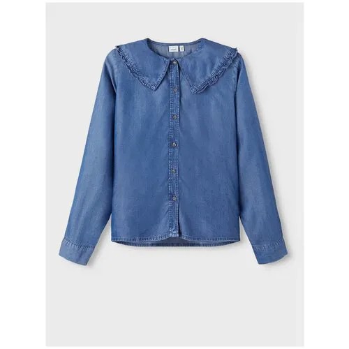 Name it, блузка для девочки, Цвет: синий, размер: 116