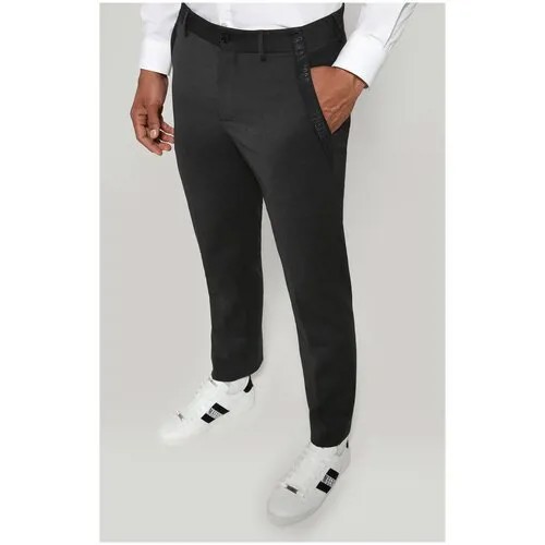 Брюки для мужчин, Bikkembergs, модель: CP12080S3856, цвет: темно-серый меланж, размер: 44(44)