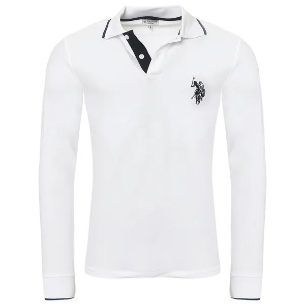Лонгслив U.S. Polo Assn. PoloShirt Langarm, белый