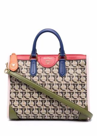 Salvatore Ferragamo сумка-тоут с принтом Gancini