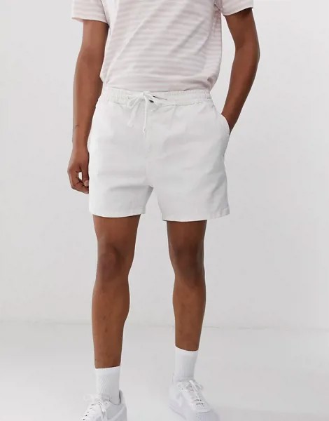 Белые шорты с поясом на шнурке New Look-Белый