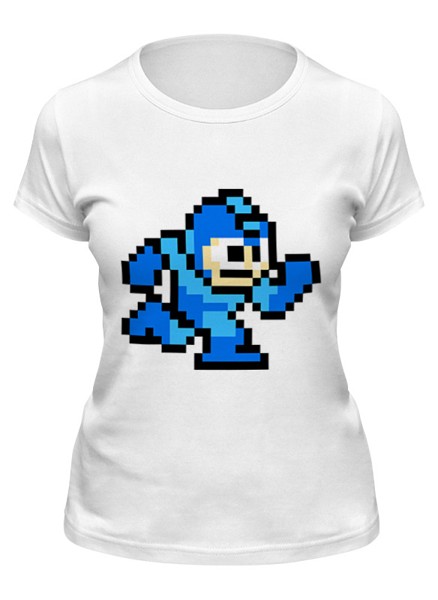 Футболка женская Printio Mega man (8-bit) белая S