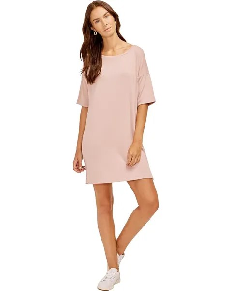 Платье Three Dots Boatneck Drop Sleeve, цвет Adobe Rose