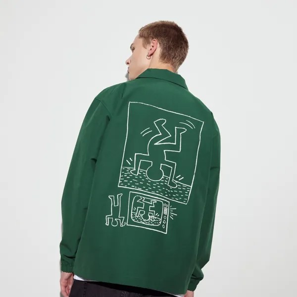 Куртка UNIQLO Keith Haring Subway с рисунком, зеленый
