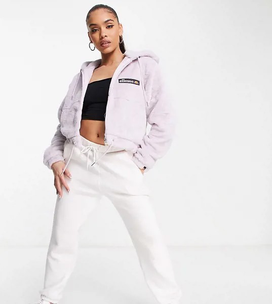 Флисовый худи сиреневого цвета ellesse-Фиолетовый цвет