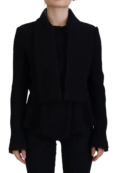 Куртка DOLCE - GABBANA Черный шерстяной вязаный пиджак Женское пальто IT38/US4/XS Рекомендуемая розничная цена 2480 долларов США