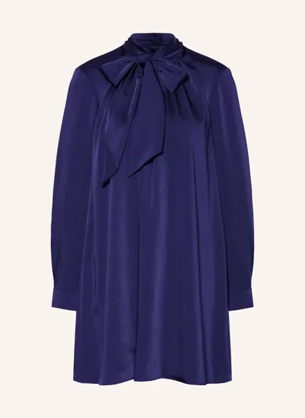 Атласное платье с бантом Claudie Pierlot, фиолетовый