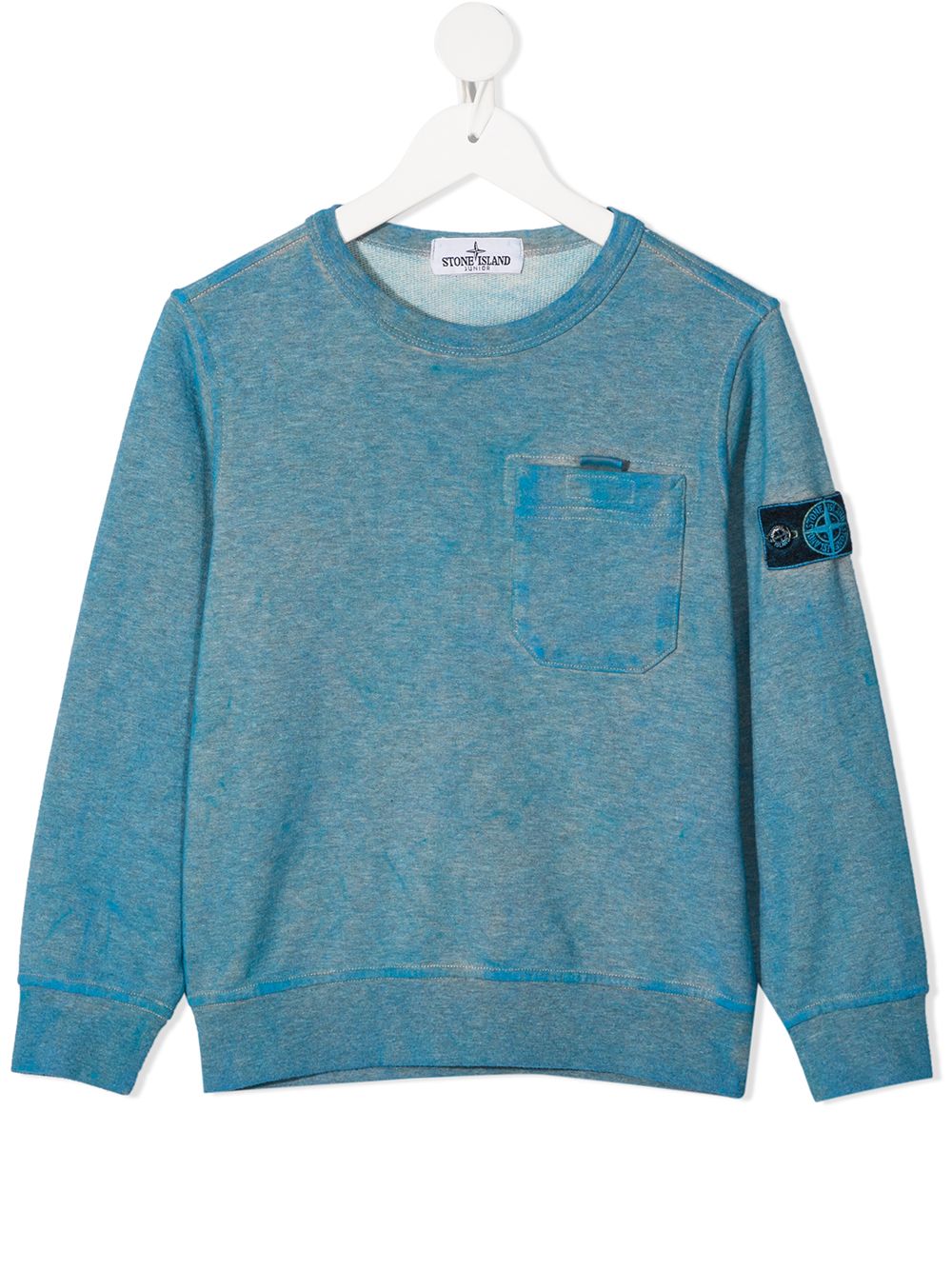 Stone Island Junior толстовка с нашивкой-логотипом