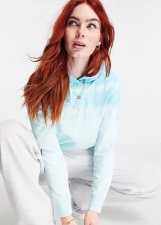 Голубой худи с принтом тай-дай Tommy Jeans
