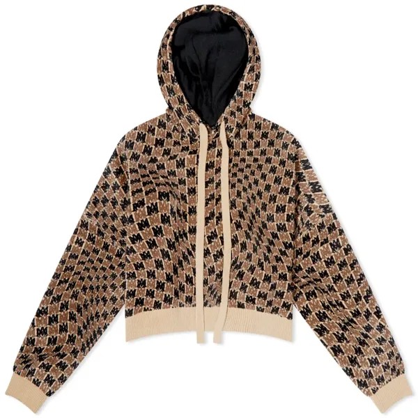 Худи Amiri Ma Swirl Logo Knit, коричневый