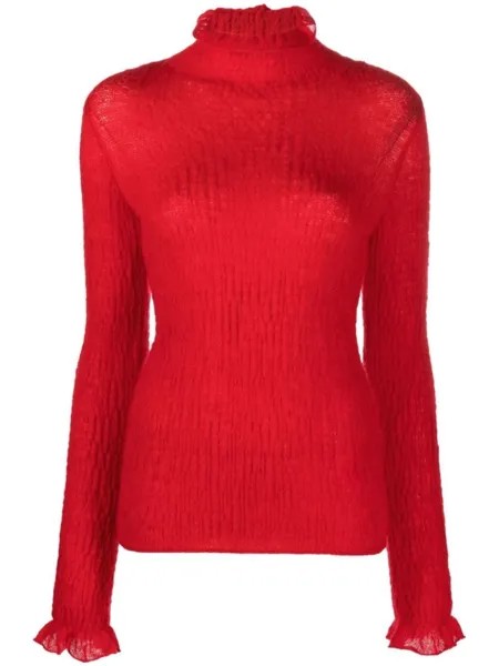 Ferragamo джемпер с высоким воротником, красный
