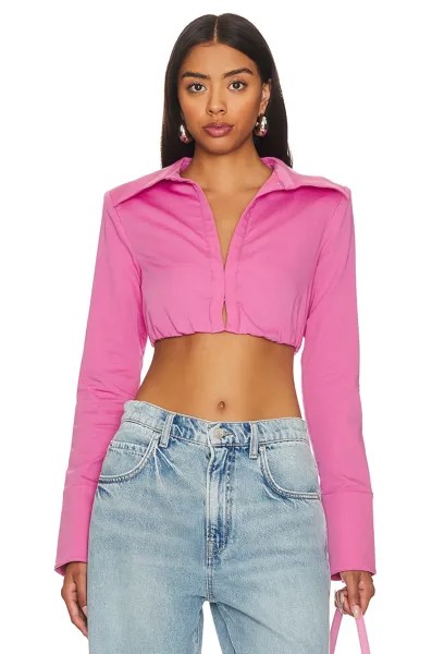 Топ Camila Coelho Bardem Crop, цвет Hot Pink