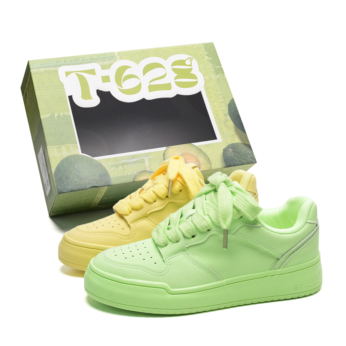 Кроссовки T628 Skateboarding Shoes Women's Low-top, зеленый