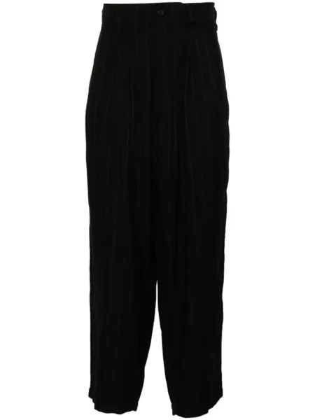 Yohji Yamamoto брюки в тонкую полоску, черный