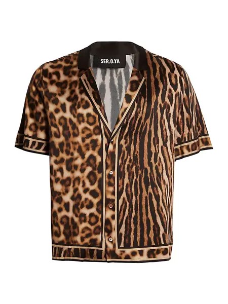 Рубашка Уайли Ser.O.Ya, цвет brown leopard