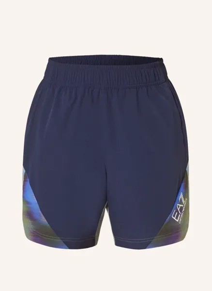 Теннисные шорты про Ea7 Emporio Armani, синий