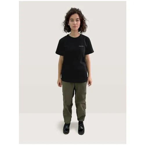 Футболка minimal trend, хлопок, размер 3XS, черный