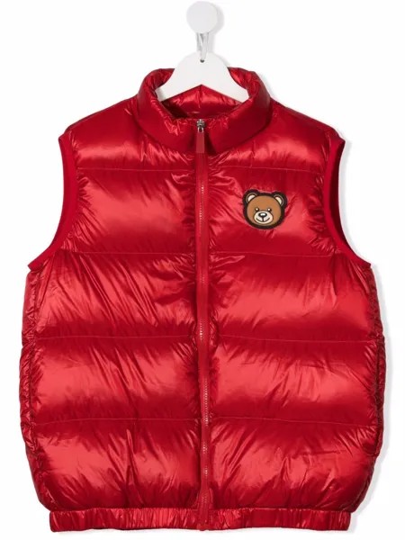 Moschino Kids жилет с логотипом Teddy Bear