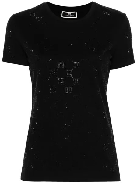 Elisabetta Franchi футболка с монограммой, черный
