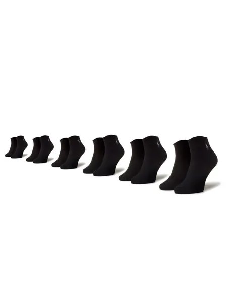 Набор из 6 низких носков унисекс Polo Ralph Lauren, черный