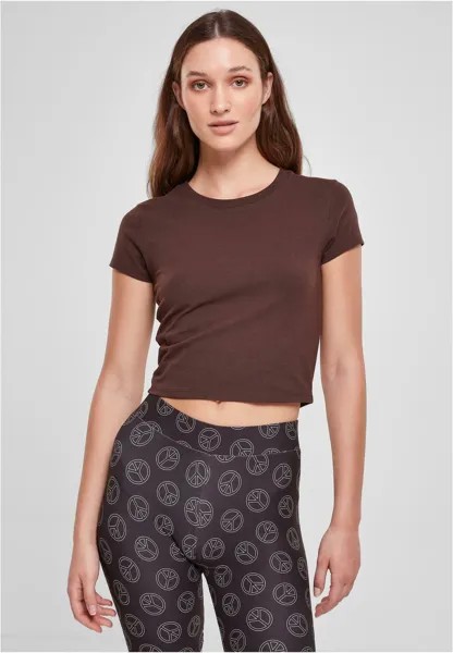 Базовая футболка STRETCH JERSEY CROPPED TEE Urban Classics, цвет brown