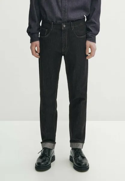 Прямые джинсы Massimo Dutti, черный