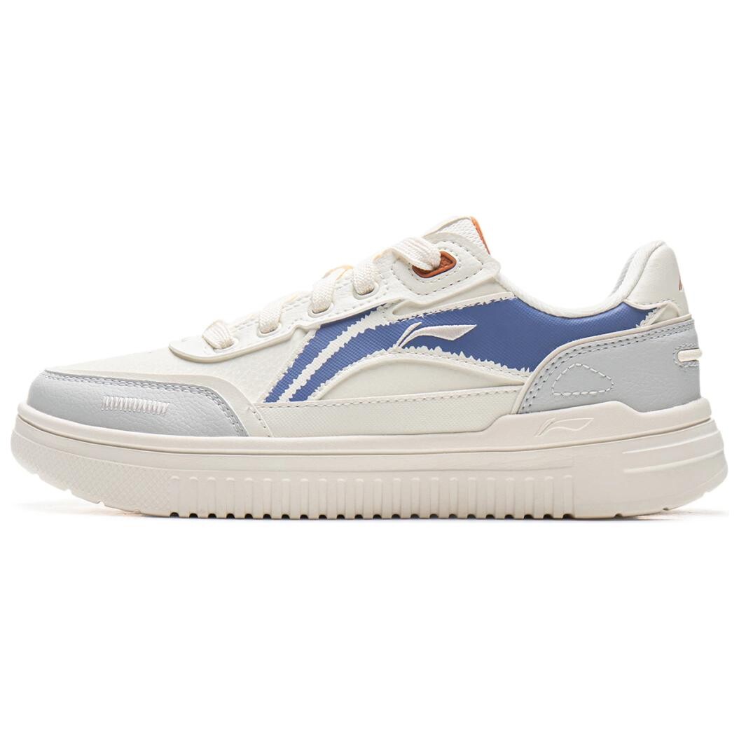 Кроссовки LINING Qingyun Skateboarding Shoes Women's Low-top White/Blue, белый/синий
