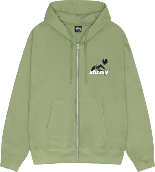 Худи Stussy Apocalypse Zip 'Moss', зеленый