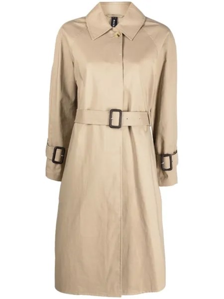 Mackintosh пальто Maretta с контрастной вставкой, коричневый