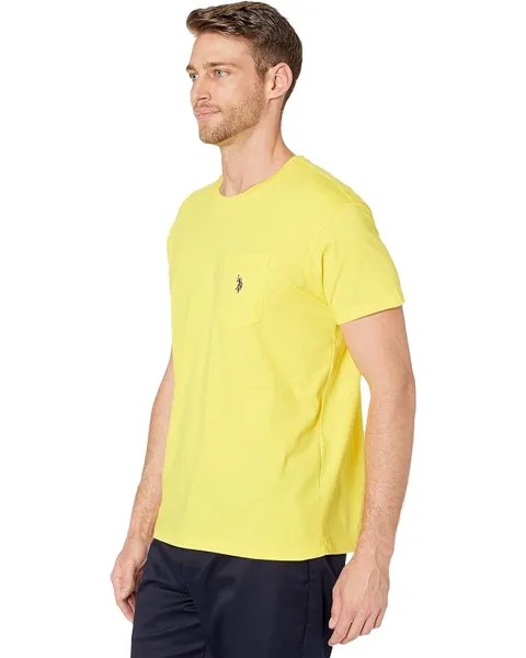 Футболка U.S. POLO ASSN. Solid Crew Neck Pocket T-Shirt, цвет Sailing Yellow