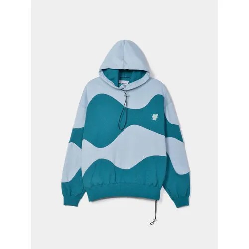 Худи BONSAI Oversize Hoodie Ice/Ocean Depths, размер L, голубой