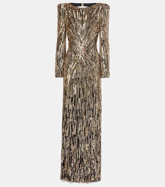 Платье Avalon с пайетками Jenny Packham, цвет liquorice
