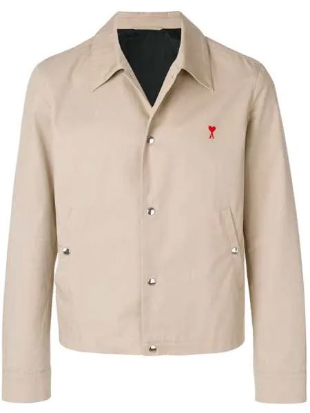 AMI Paris куртка-рубашка с контрастным логотипом