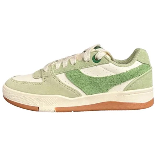 Кроссовки LINING Skateboarding Shoes Women's Low-top Bean Green/Beige/Stone Moss Green, зеленый