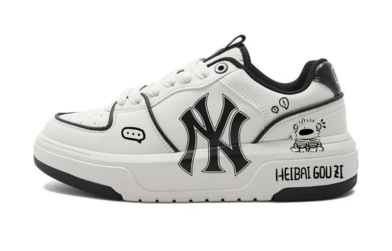 Кроссовки MLB Chunky Liner Skateboarding Shoes Unisex Low-top Black/White, черный/белый