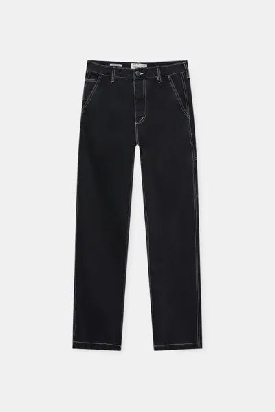 Джинсы Pull&Bear Basic Carpenter Jeans, черный
