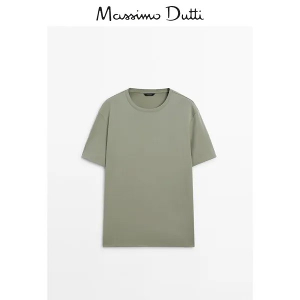 Футболка Massimo Dutti с круглым вырезом, синий