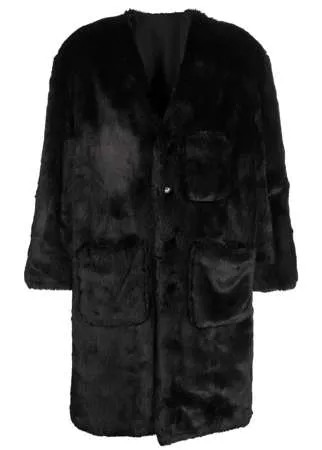 Raf Simons двусторонняя шуба с искусственным мехом